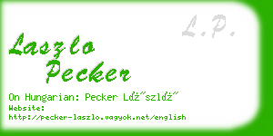 laszlo pecker business card